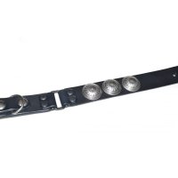 blackmeans/Leather Belt (Black×Silver)