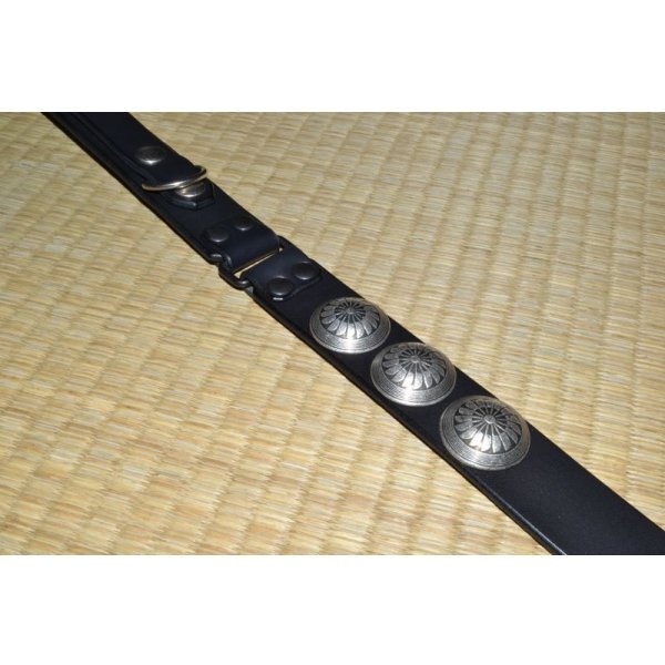 画像6: blackmeans/Leather Belt (Black×Silver)