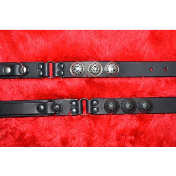 画像7: blackmeans/Leather Belt (Black×Black)