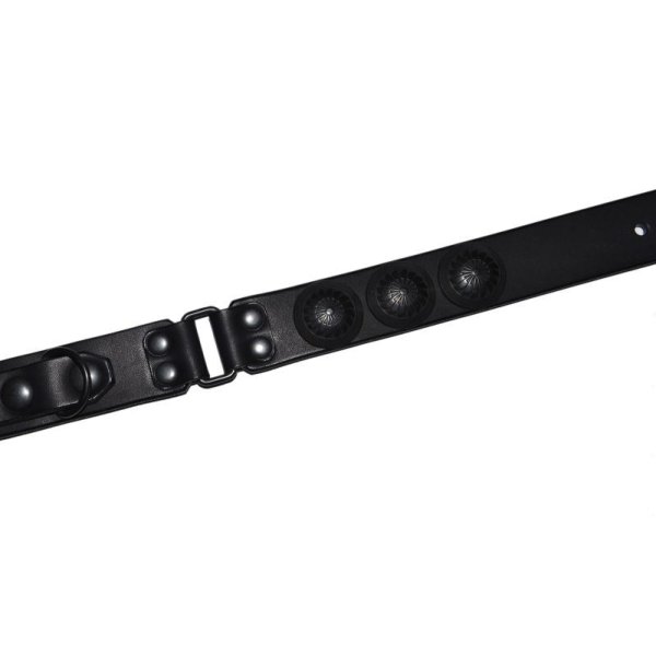 画像1: blackmeans/Leather Belt (Black×Black)