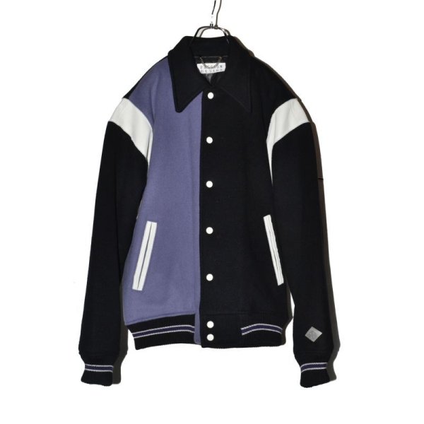 画像1: el conductorH/Melton Pearl Piping Varsity Jacket 【META,tex,VOR Exclusive Color】