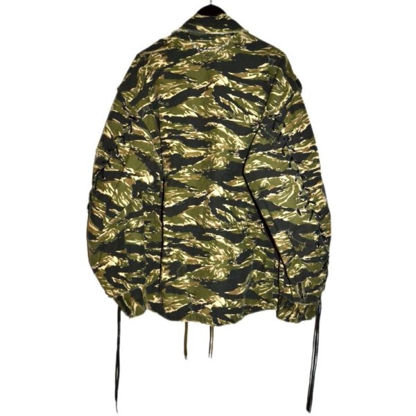 画像2: el conductorH / Distressed Cotton Laceup Field Jacket