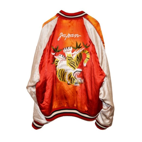 画像1: el conductorH/Upside Down Tiger Embroidered Aged Sourvenir Jacket【META Group別注カラー】