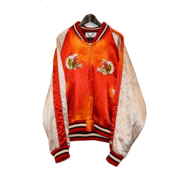画像2: el conductorH/Upside Down Tiger Embroidered Aged Sourvenir Jacket【META Group別注カラー】
