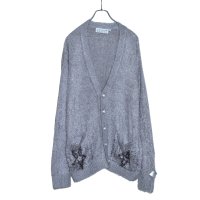 el conductorH / Shaggy Knit Cardigan 'PENTAGON