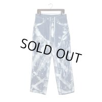 SUPERTHANKS / Silver Paint Flared Denim Pants