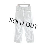 SUPERTHANKS / Silver Paint Flared Denim Pants