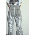 画像11: SUPERTHANKS / Silver Paint Flared Denim Pants