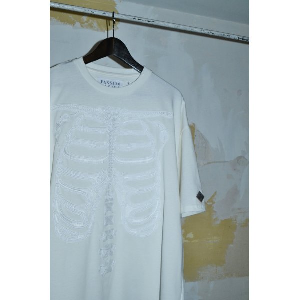 画像2: el conductorH / Cord Embroidered T-Shirt ' BONE