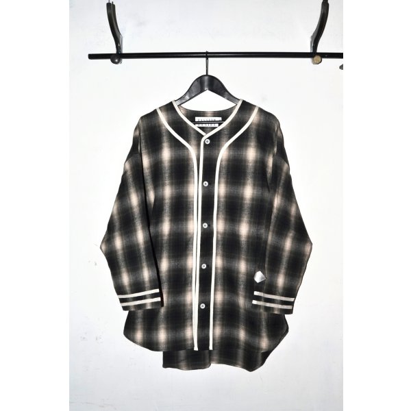 画像1: el conductorH / Check Flannel Baseball Shirt