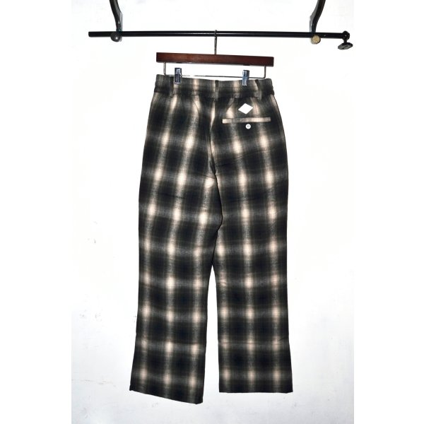 画像2: el conductorH / Check Flannel Flare Trousers