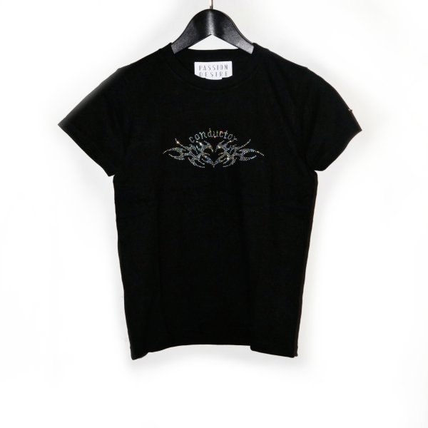 画像1: el conductorH / Stone Decorated Heart Tribal Mini T-shirt