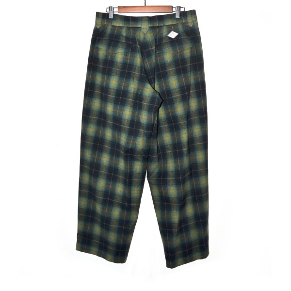 画像2: el conductorH / Flannel Check Cowboy Wide Trousers