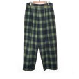 画像1: el conductorH / Flannel Check Cowboy Wide Trousers (1)