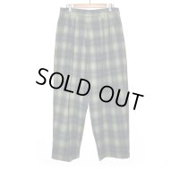 el conductorH / Flannel Check Cowboy Wide Trousers