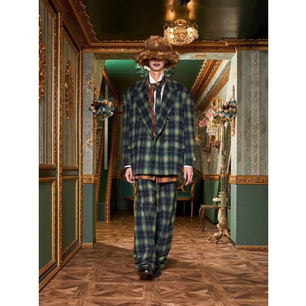 画像4: el conductorH / Flannel Check Cowboy Double Breasted JKT