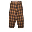 画像2: el conductorH / Flannel Check Cowboy Wide Trousers (2)