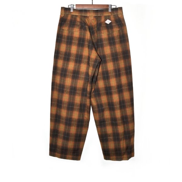画像2: el conductorH / Flannel Check Cowboy Wide Trousers
