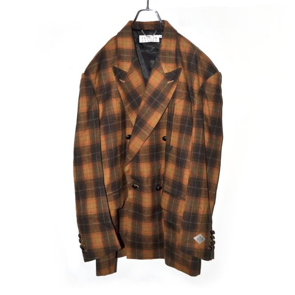 画像1: el conductorH / Flannel Check Cowboy Double Breasted JKT