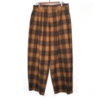 el conductorH / Flannel Check Cowboy Wide Trousers