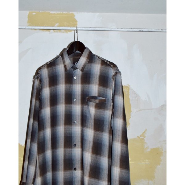 画像2: NOiSECRAFT / Long Sleeve Ombre Shirt 【NC-SHT】