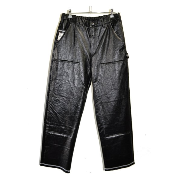 画像1: meagratia / Leather Like Double Knee PT