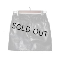 el conductorH / Vigan Leather Jeans Mini Skirt