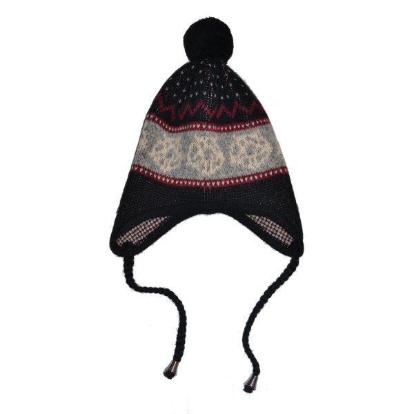 画像1: el conductorH / Wool Knit Flap Pompom Beanie