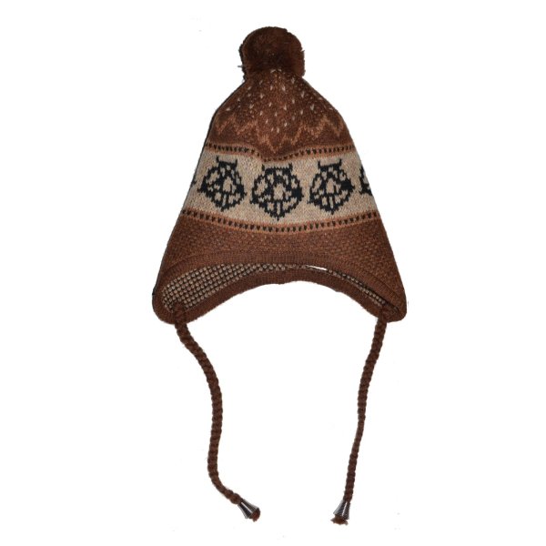 画像1: el conductorH / Wool Knit Flap Pompom Beanie