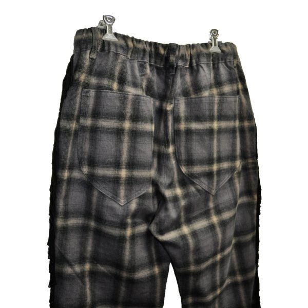 画像6: A PUZZLING HOME / Ombre Check Fringe Pants 
