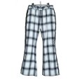 画像1: A PUZZLING HOME / Ombre Check Fringe Pants  (1)
