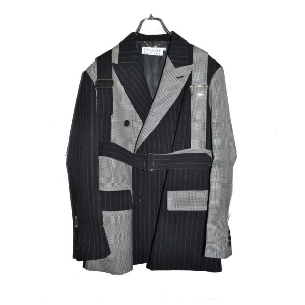 画像1: el conductorH/Crazy Pattern Double Breasted Parachute Jacket (1)