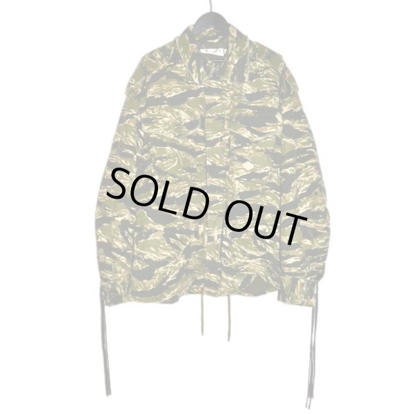 画像1: el conductorH / Distressed Cotton Laceup Field Jacket (1)