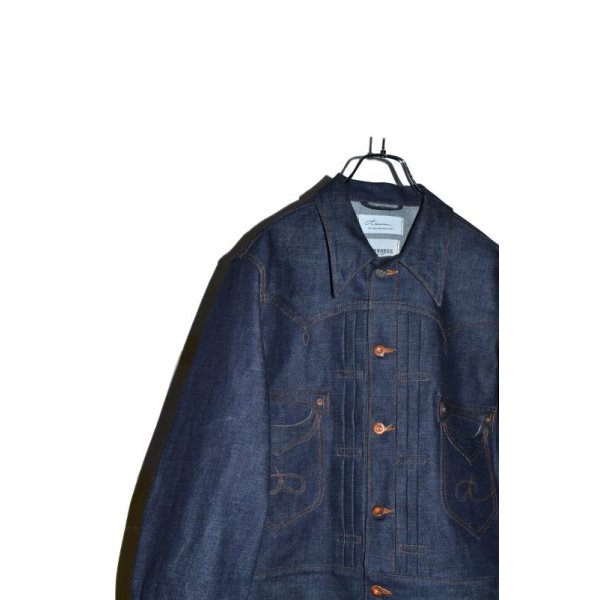 画像2: Azuma. / × TOM WORKS Tucked Denim Jacket (2)