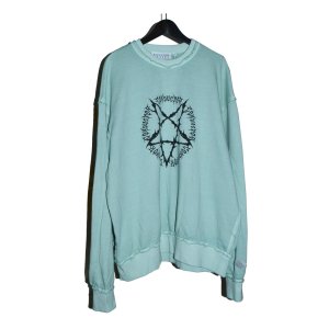 画像: el conductorH / Pigment Dye Cotton Crewneck Sweater "Pentagram"