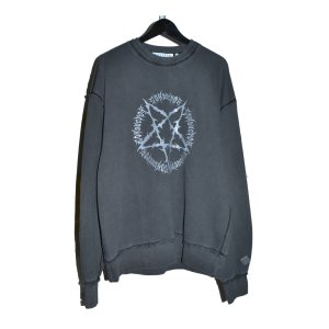 画像: el conductorH / Pigment Dye Cotton Crewneck Sweater "Pentagram"