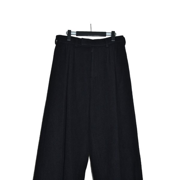 画像2: el conductorH/Flannel Wool 4Tuck Super Wide Trousers  (2)