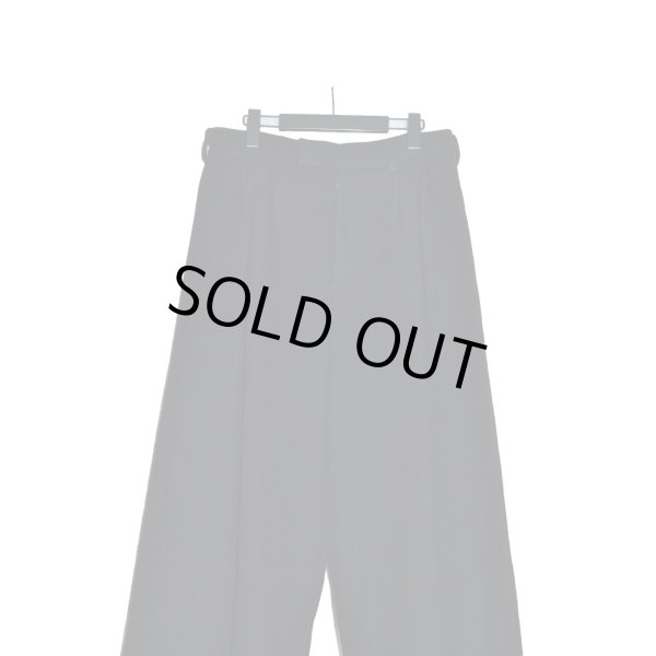 画像2: el conductorH/Flannel Wool 4Tuck Super Wide Trousers  (2)