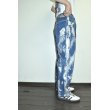 画像7: SUPERTHANKS / Silver Paint Flared Denim Pants (7)