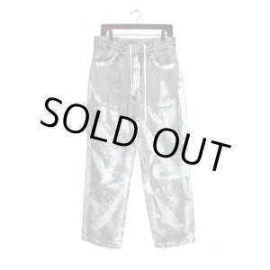 画像: SUPERTHANKS / Silver Paint Flared Denim Pants