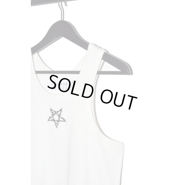 画像2: el conductorH / Spangle Pentagram Embroidered Tanktop (2)