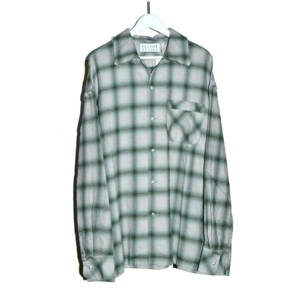 画像1: el conductorH / Open Collar Frayed Shirt (1)