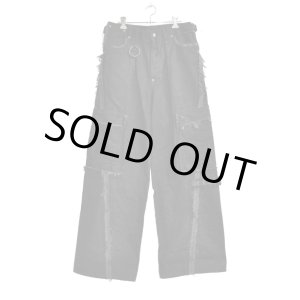 画像: MINUS / Slash Seam Twist Cargo Jeans (NOIR)