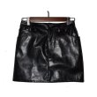 画像1: el conductorH / Vigan Leather Jeans Mini Skirt (1)