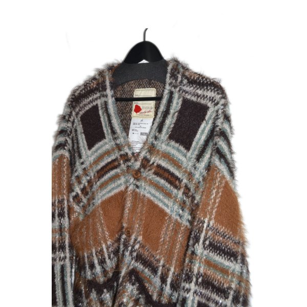 画像3: SEVESKIG / Lustre Check Knit Cardigan (3)