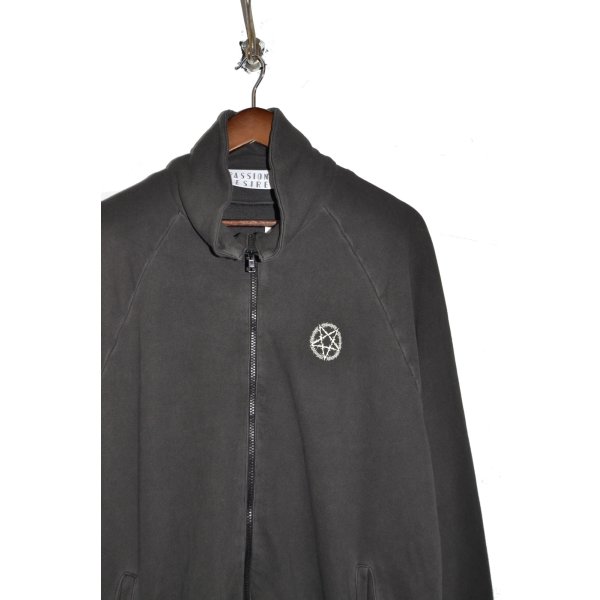 画像2: el conductorH / Cotton Washed Full Zip Track JKT (Black) (2)