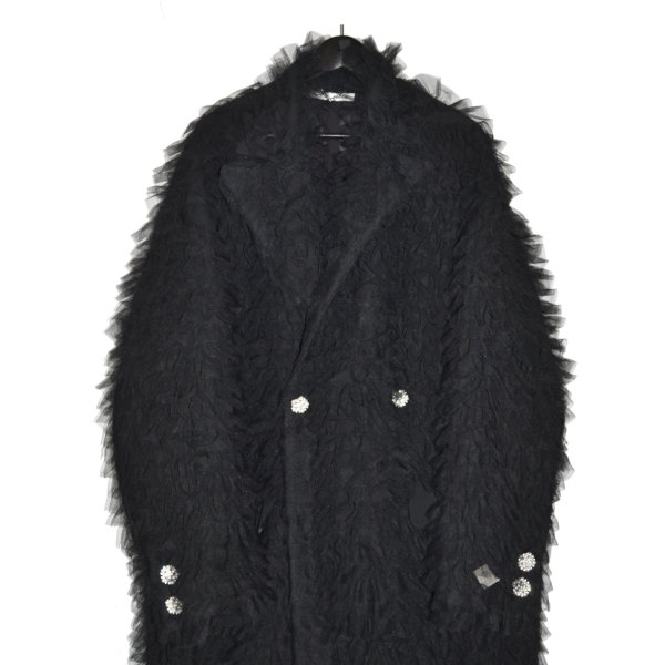 画像2: el conductorH / Frill Double Breasted Coat (2)